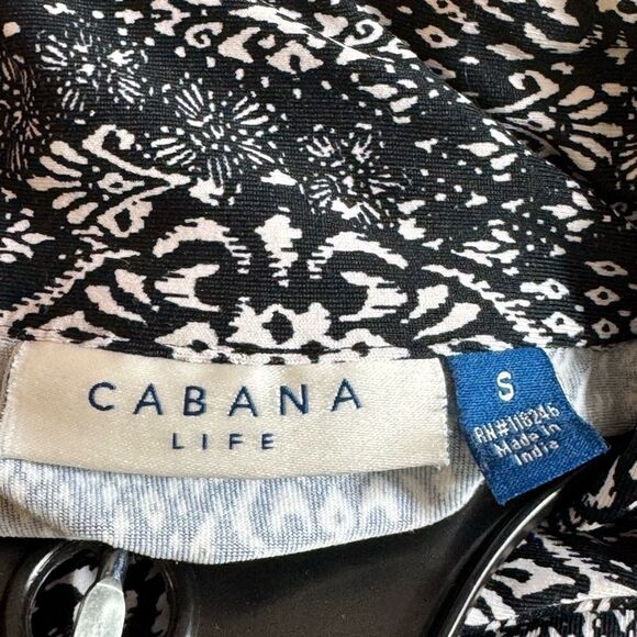 Cabana Life Shirt Womens Size Small Paisley Mesh quarter Zip UPF 50 Golf Tennis - Picture 12 of 13